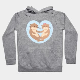 Cute Otters In Love Hoodie